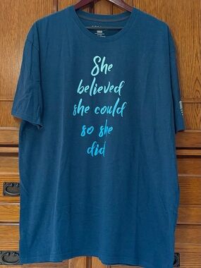 STRONG She Believed She Could So She Did Inspirational Motivational Graphic Tee